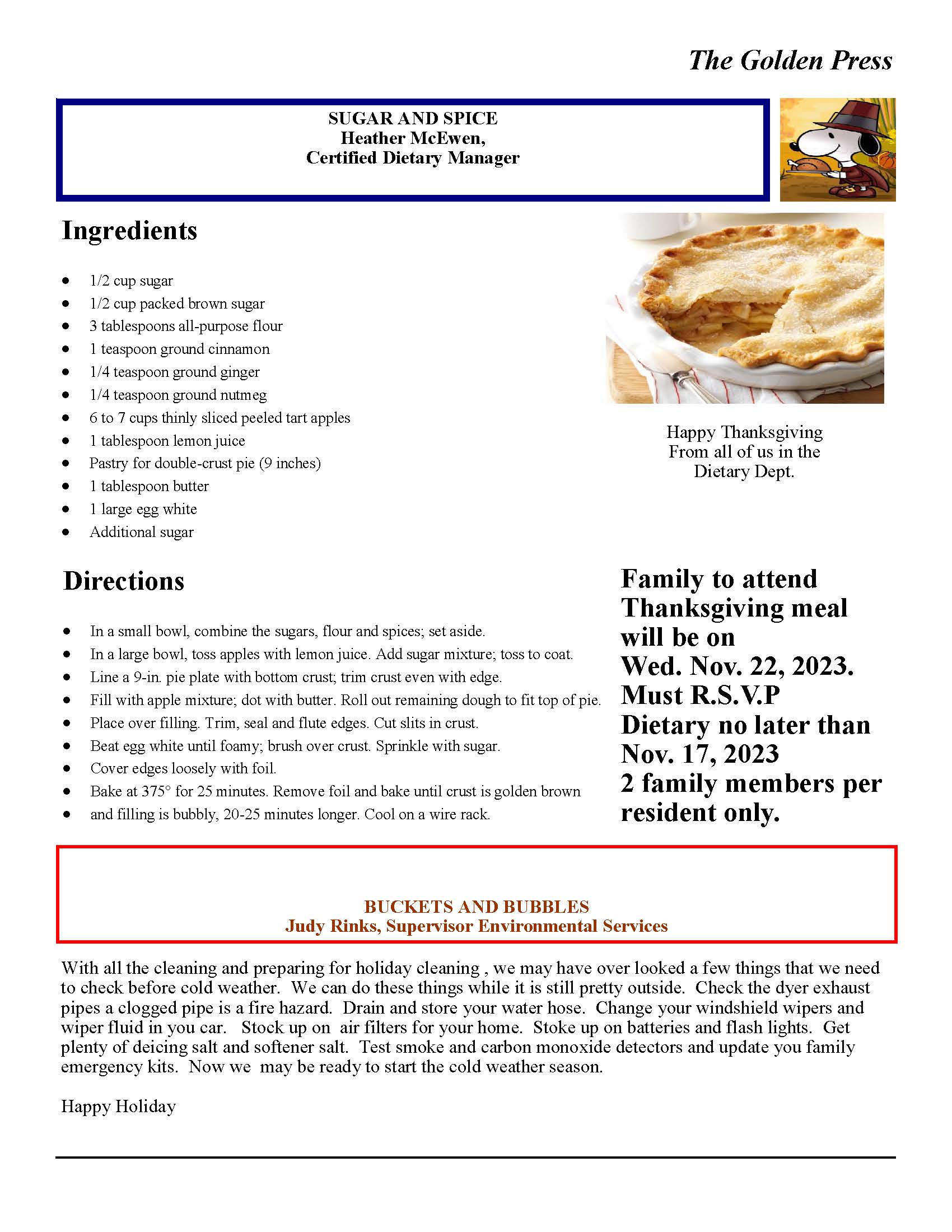 Dyer Nursing and Rehabilitation Center Newsletter