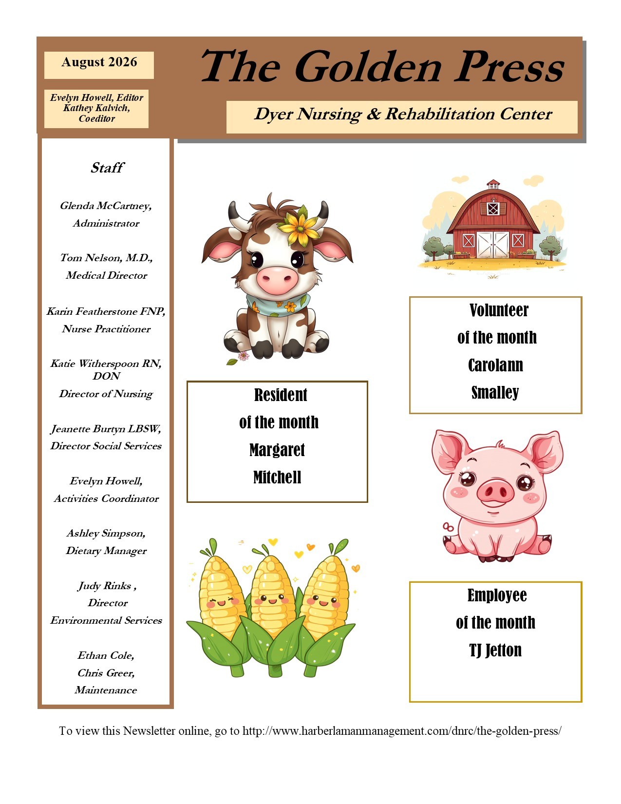 Dyer Nursing and Rehabilitation Center Newsletter