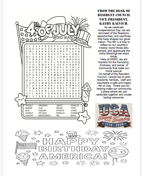 Dyer Nursing and Rehabilitation Center Newsletter