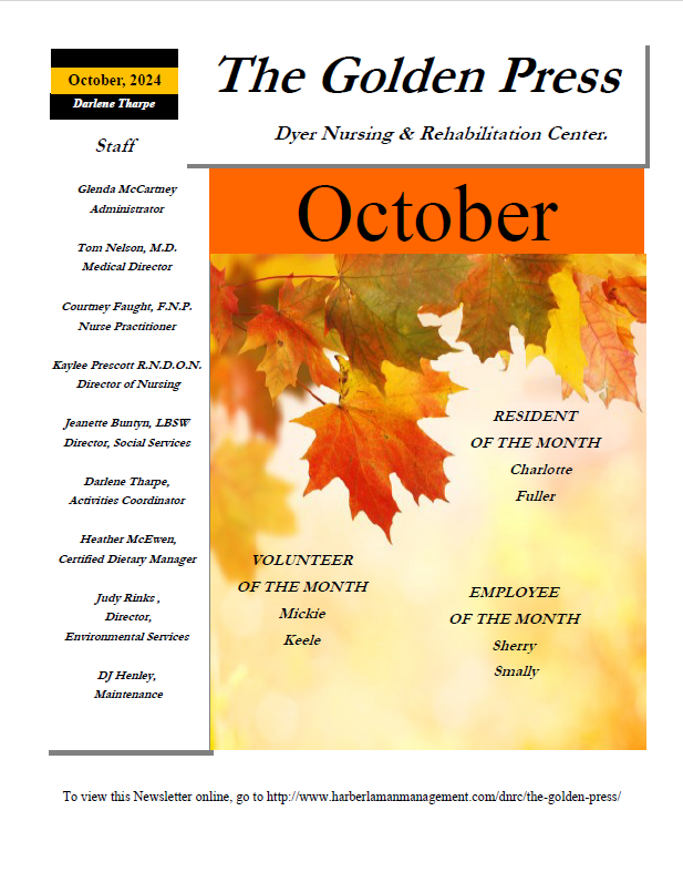 Dyer Nursing and Rehabilitation Center Newsletter